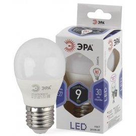 Лампа светодиодная LED Шар P45-9W-860-E27 ЭРА