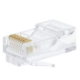 Коннектор RJ-45 (8p8c) cat.5е для одножильного и многожильного кабеля Netko