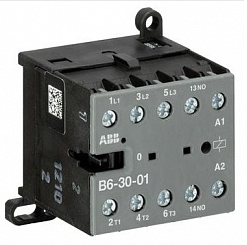 Мини-контактор ABB B6-30-01 9A (400В AC3) катушка 230В АС