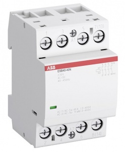 ABB Контактор ESB100-20N-01 модульный (100А АС-1, 2НО), катушка 24В AC/DC