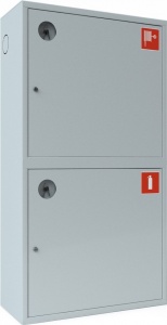 Ш-ПК-003-21НЗБ (ПК-320-21НЗБ) лев. Шкаф пожарный навесной закрытый белый ТОИР-М
