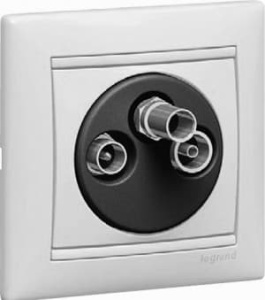 774437 Розетка Белая Legrand Valena TV-RD-SAT проходная